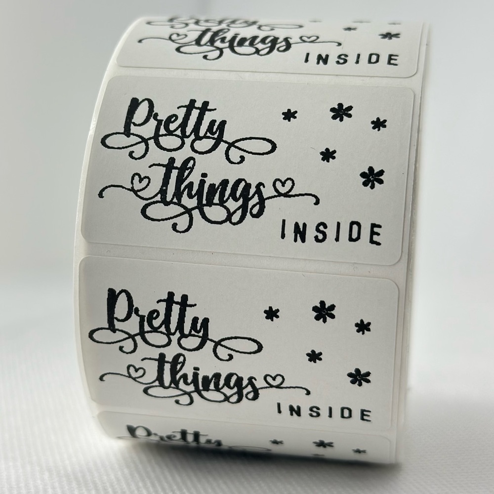 Pretty Things Inside label | Thank you sticker | shipping supplies 2in NWT​ - Picture 4 of 6